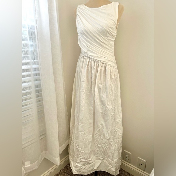 🍒NWT DISSH Alexandria Hybrid Sleeveless Midi Dress in White. Size: 8 - Picture 7 of 16
